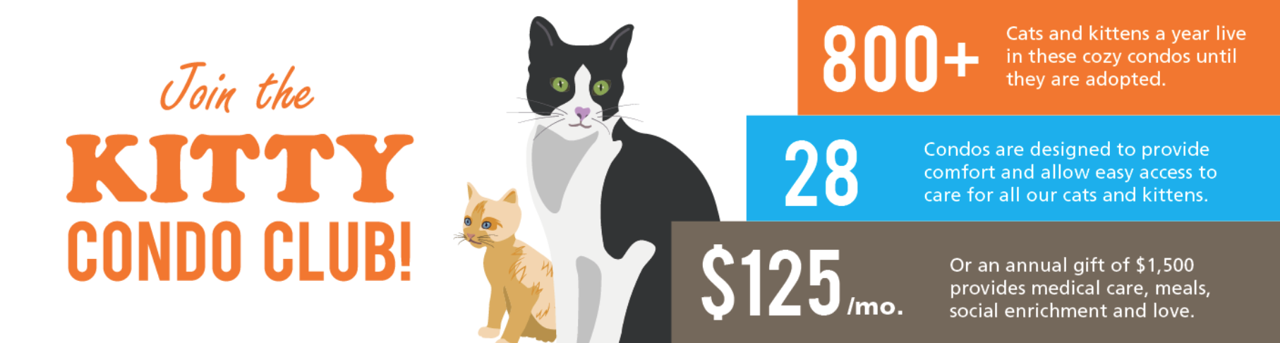 Make a big difference in the lives of Berkeley Humane’s cats, kittens, dogs, and puppies! Your club sponsorship underwrites the costs of medical care for hundreds of shelter pets waiting to be adopted over the course of one year. 